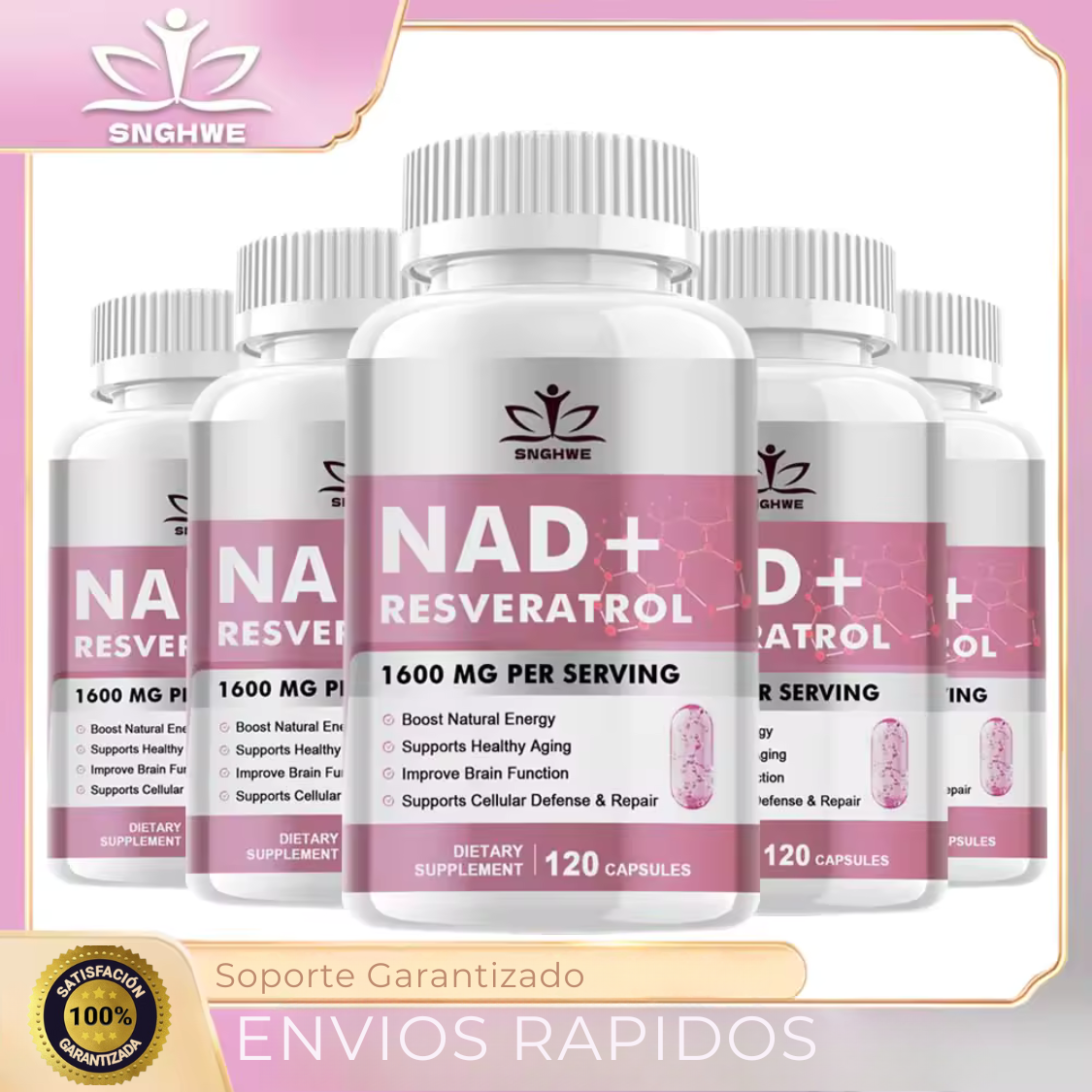 NAD+RESVERATROL 60 CAPSULAS