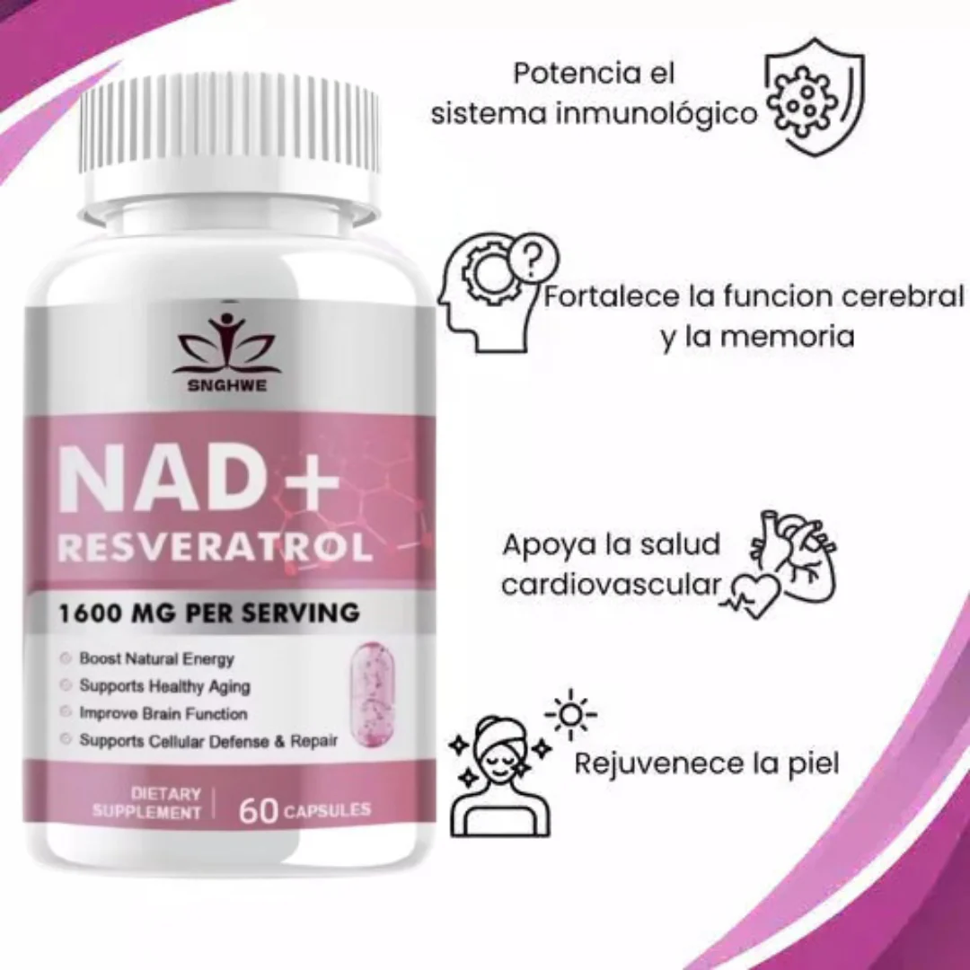 NAD+RESVERATROL 60 CAPSULAS