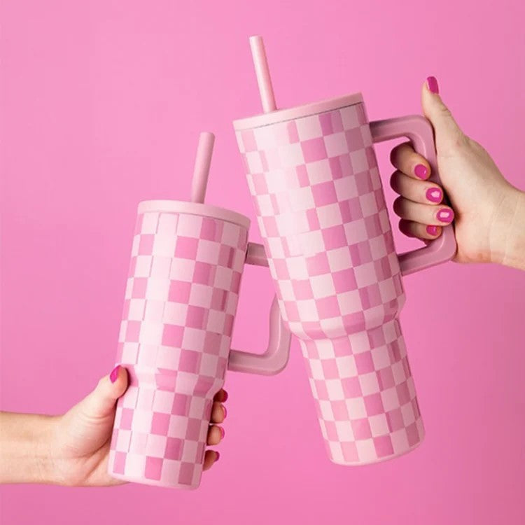 Vaso Térmico Premium 1200 ml Rosa Jaque + Envío Gratis